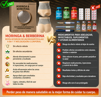 Short Moldeador Quema Grasa 4 en 1 con Moringa y Berberina