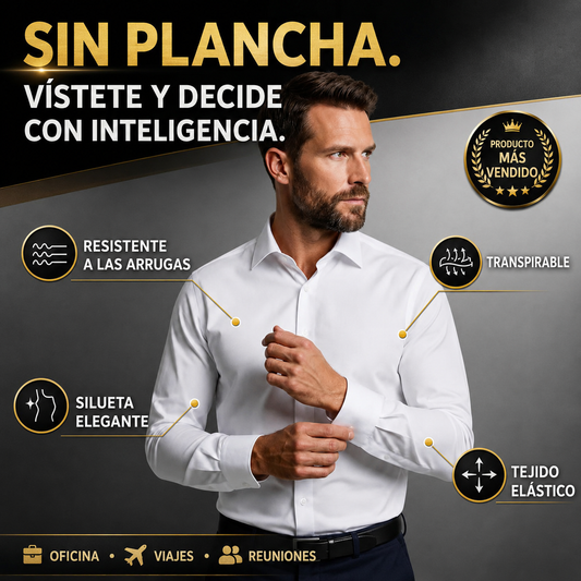 SharpFlex｜Camisa de Negocios Cómoda Sin Plancha