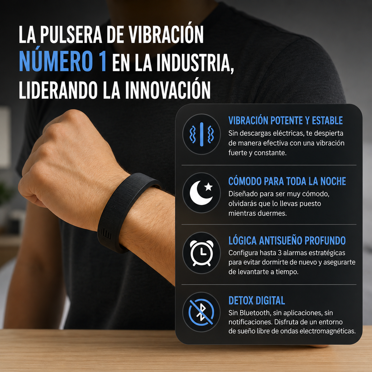 RenewWake™ - Alarma Vibratoria para Despertar
