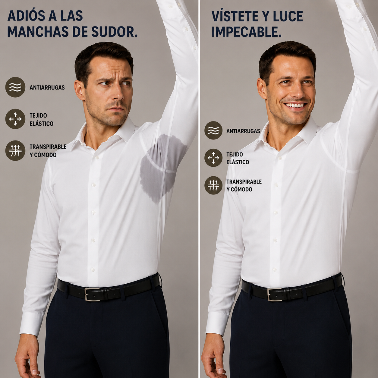 SharpFlex｜Camisa de Negocios Cómoda Sin Plancha