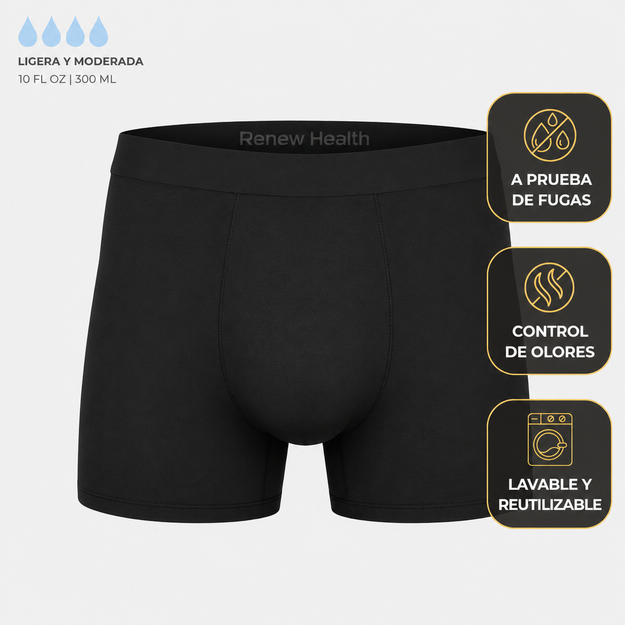 RenewShield - Boxers Masculinos de Protección Todo el Día